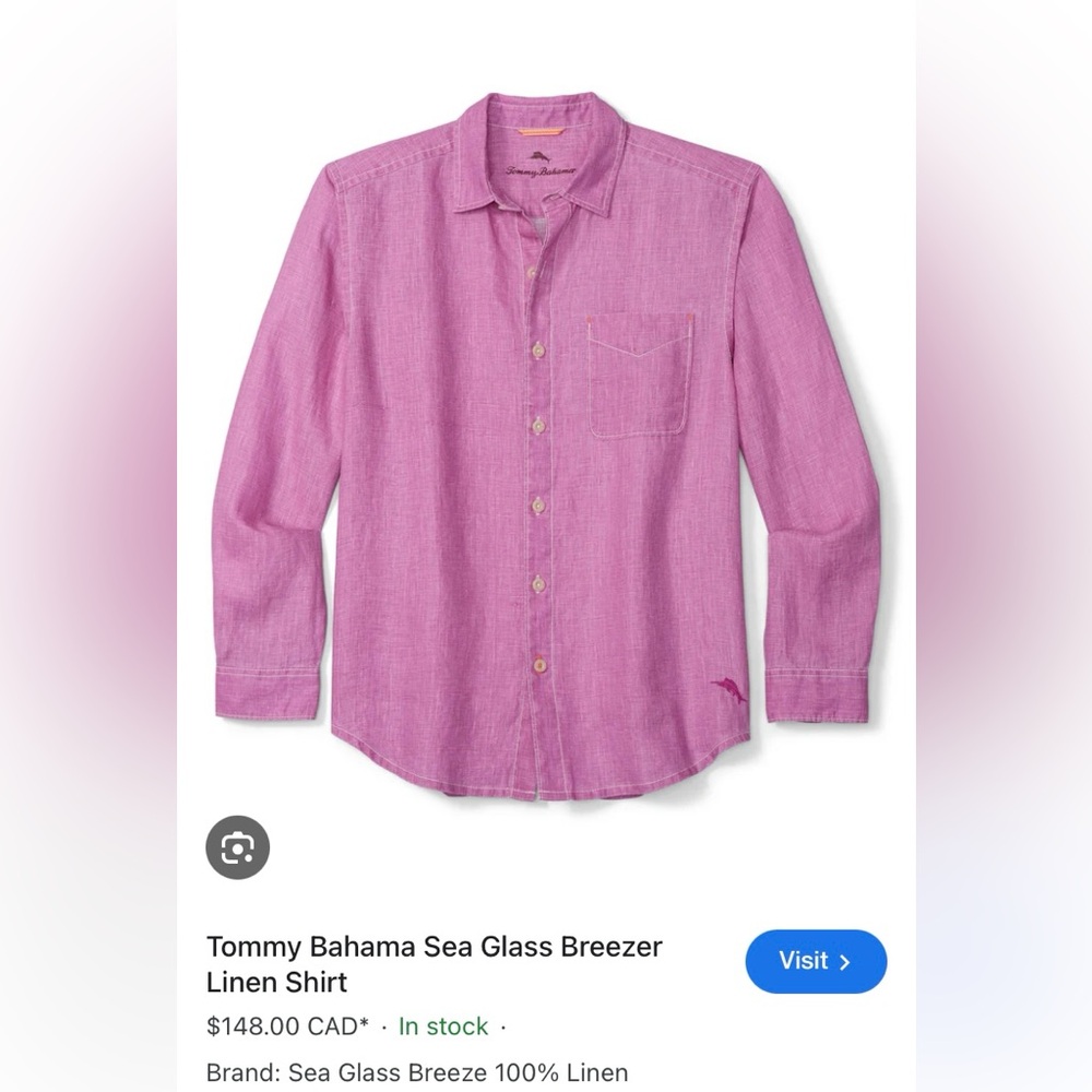 Tommy Bahama Sea Glass Breezer Linen Shirt
